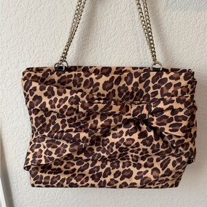 Leopard Print Chain Strap Bag